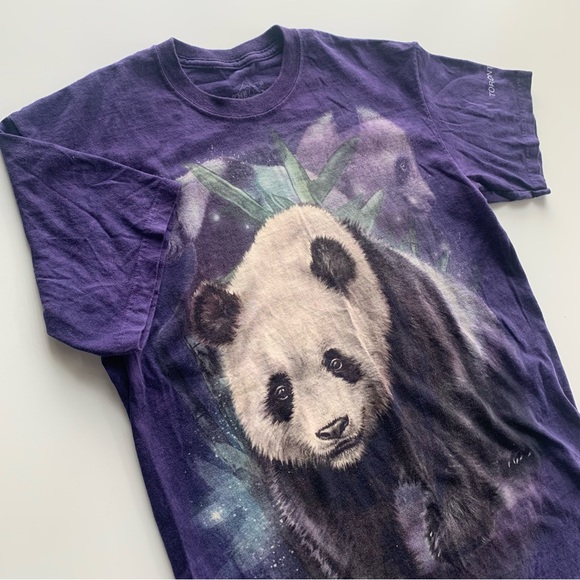 Vintage Purple Panda T Shirt - Picture 1 of 6